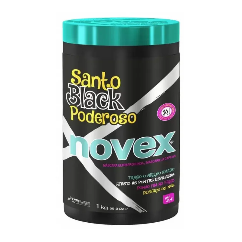 Máscara Novex Santo Black Poderoso 1kg