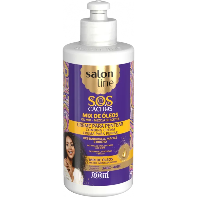 Salon Line SOS Cachos Mix Óleos Creme para Pentear 300ml