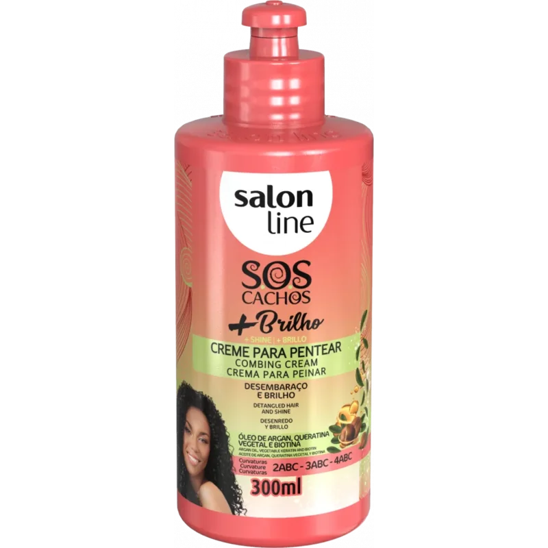 Salon Line SOS Cachos + Brilho Creme para Pentear 300ml