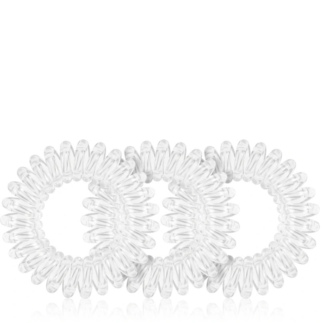 Elástico De Cabelo Transparente Com 3 Unidades