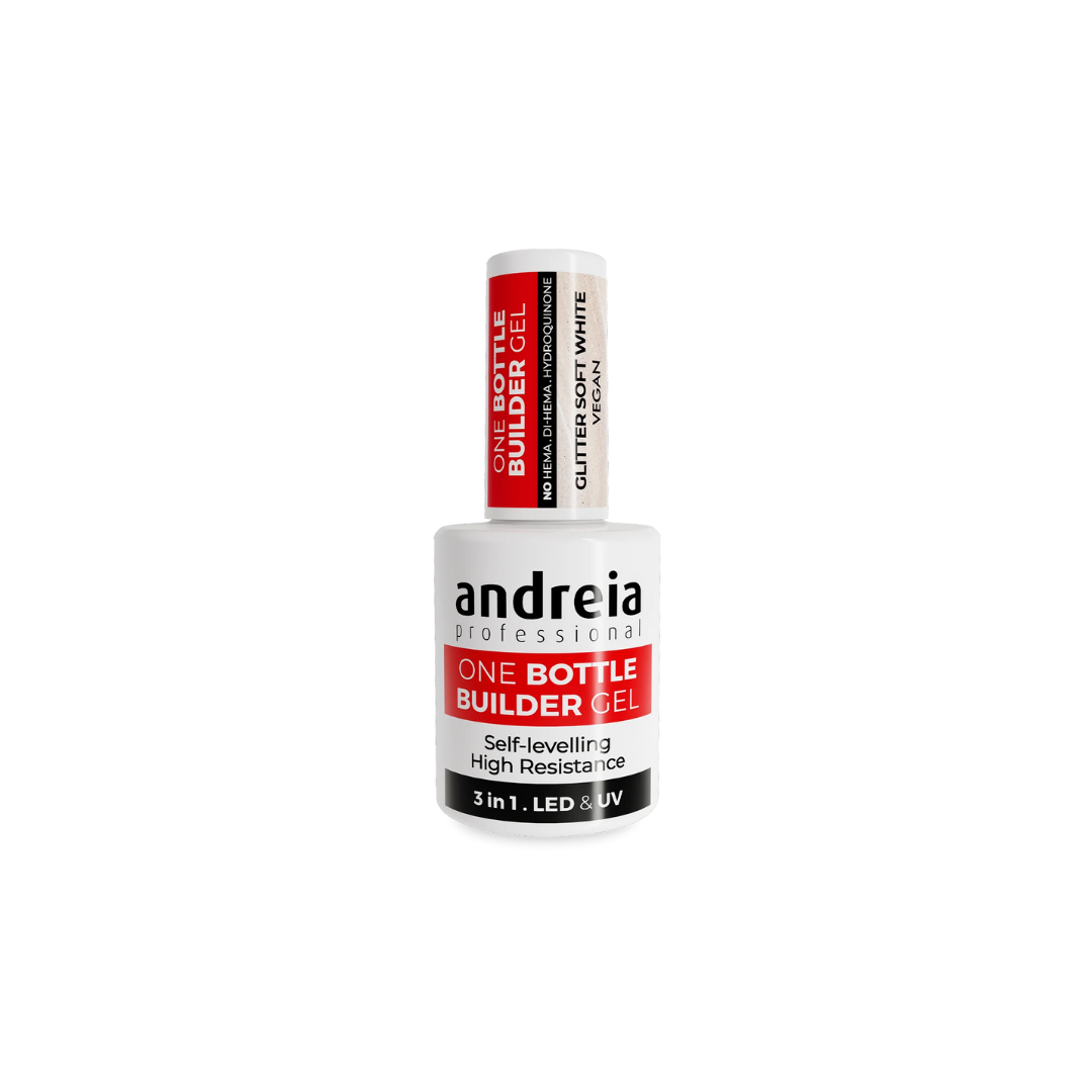 Andreia One Botlle Builder Gel - Glitter Soft White 14ml
