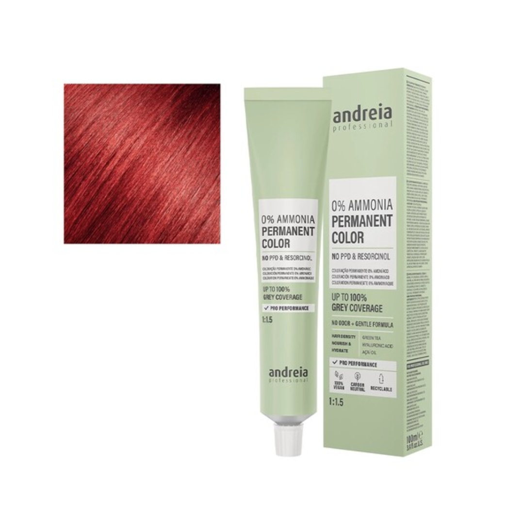 Andreia Coloração Permanente 0% Amoníaco - Tom 6.5 Louro Escuro Vermelho 100ml