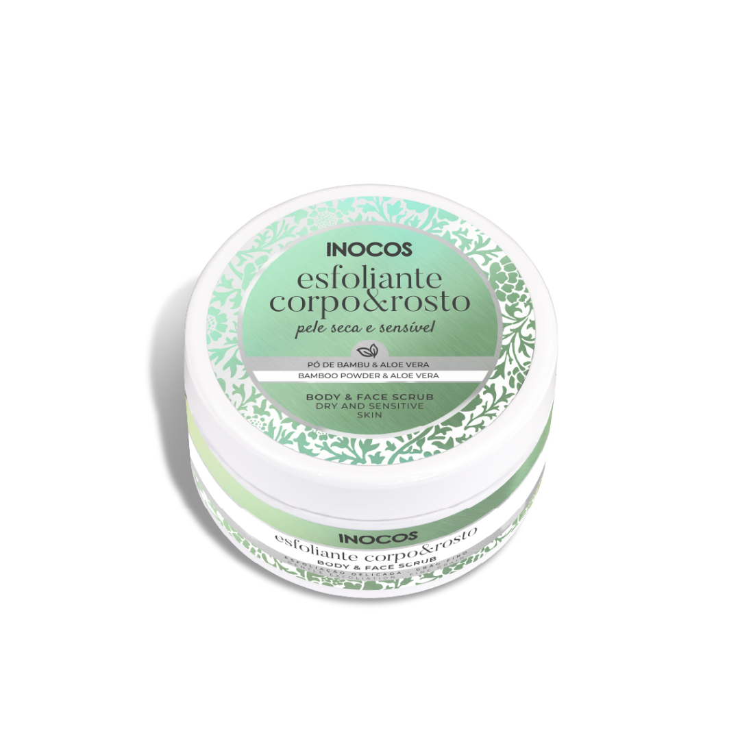 Esfoliante de Corpo e Rosto Bambu e Aloe Vera Inocos 500ml