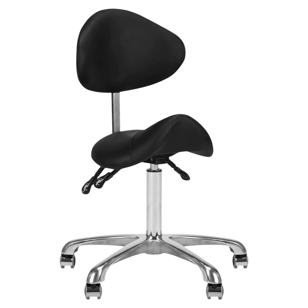 Banco Sela Preto com Regulagem de Altura e Encosto