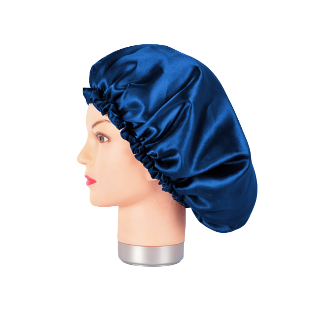 Touca de Cetim Anti Frizz Azul