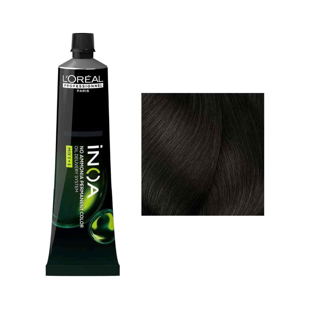 L´Oréal Professionnel iNOA 5.17 Castanho Claro Cinza Irisado Coloração Permanente Sem Amoníaco 60 g
