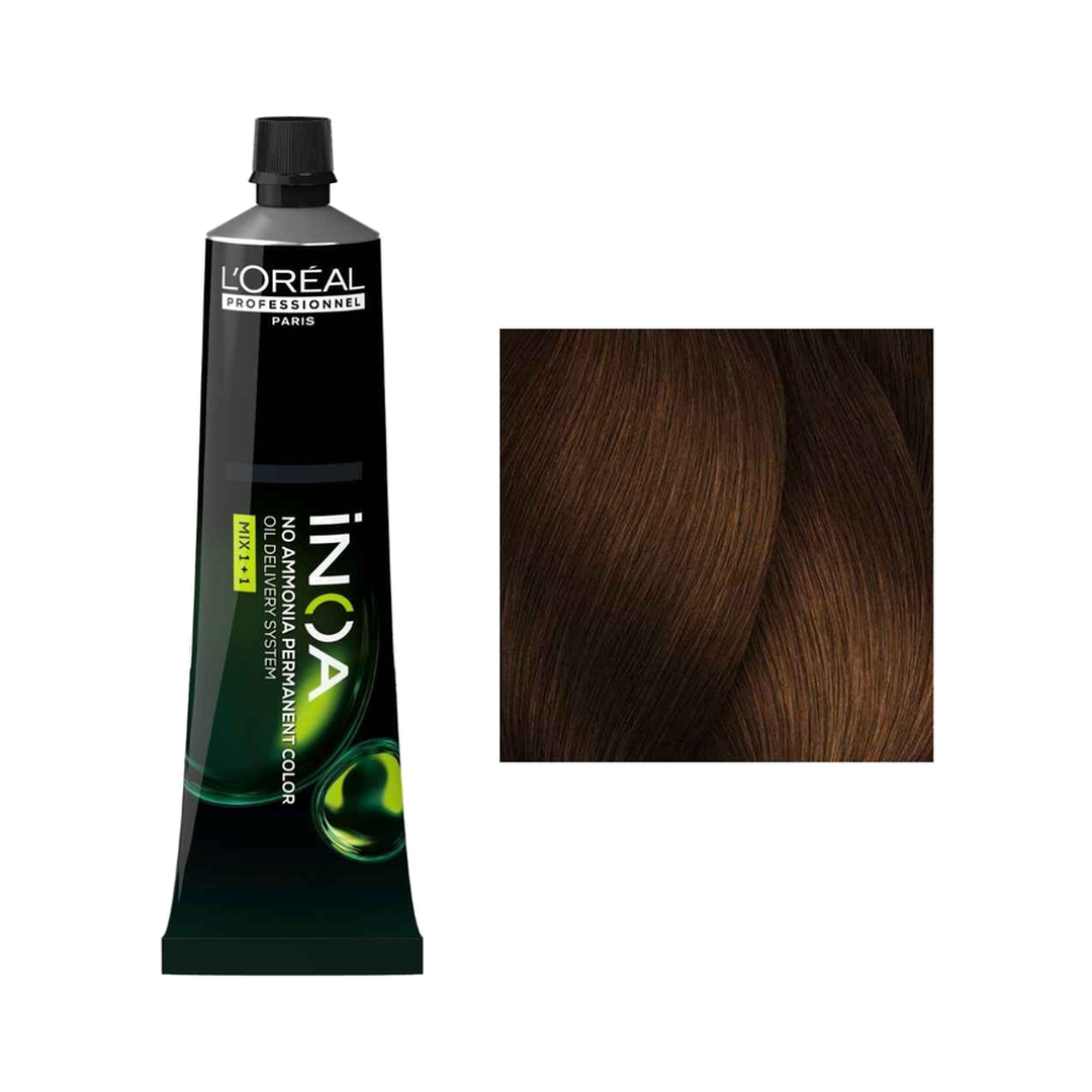 L´Oréal Professionnel iNOA 6.34 Louro Escuro Dourado Acobreado Coloração Permanente Sem Amoníaco 60 g