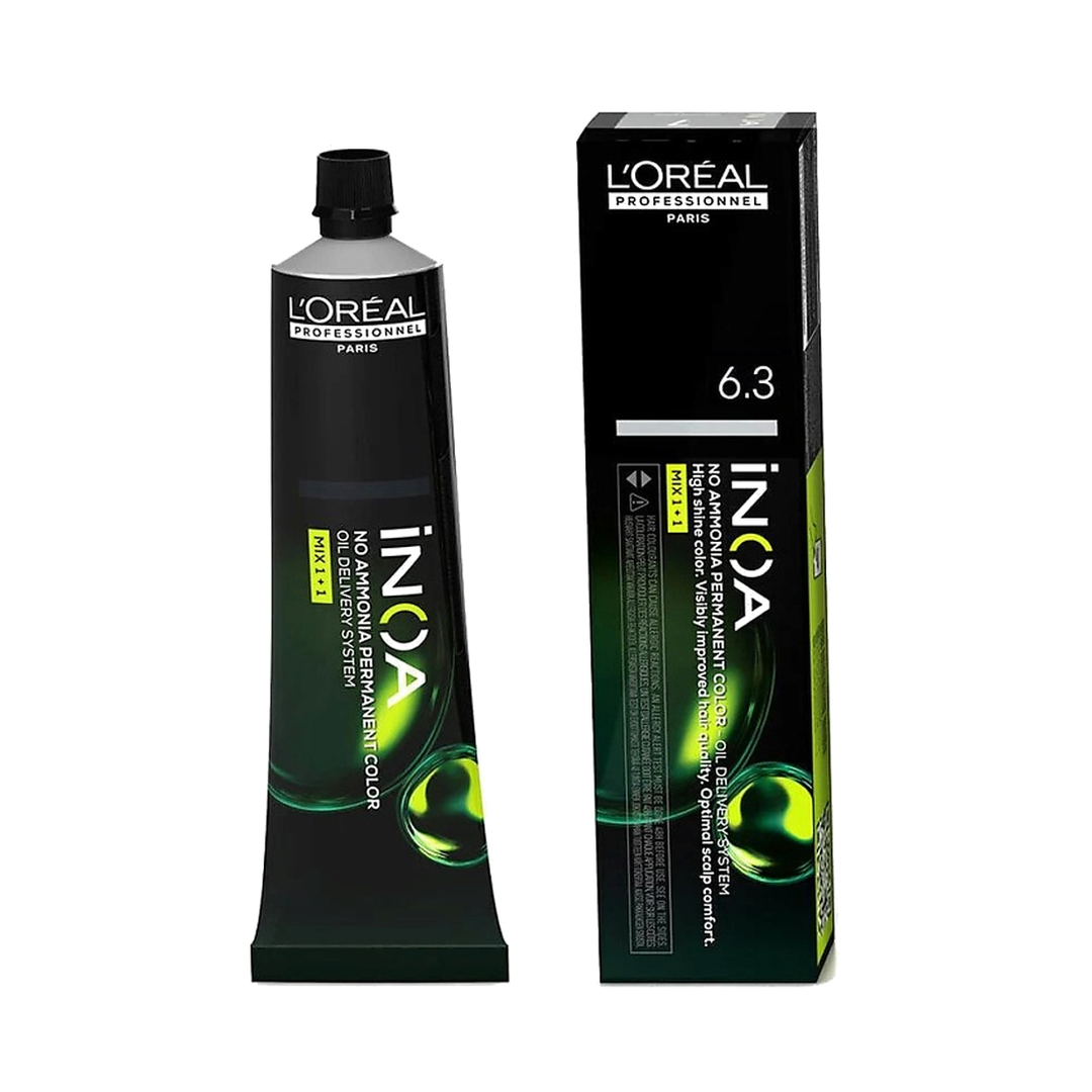 L´Oréal Professionnel iNOA 6.3 Louro Escuro Dourado (Fundamental) Coloração Permanente Sem Amoníaco 60 g