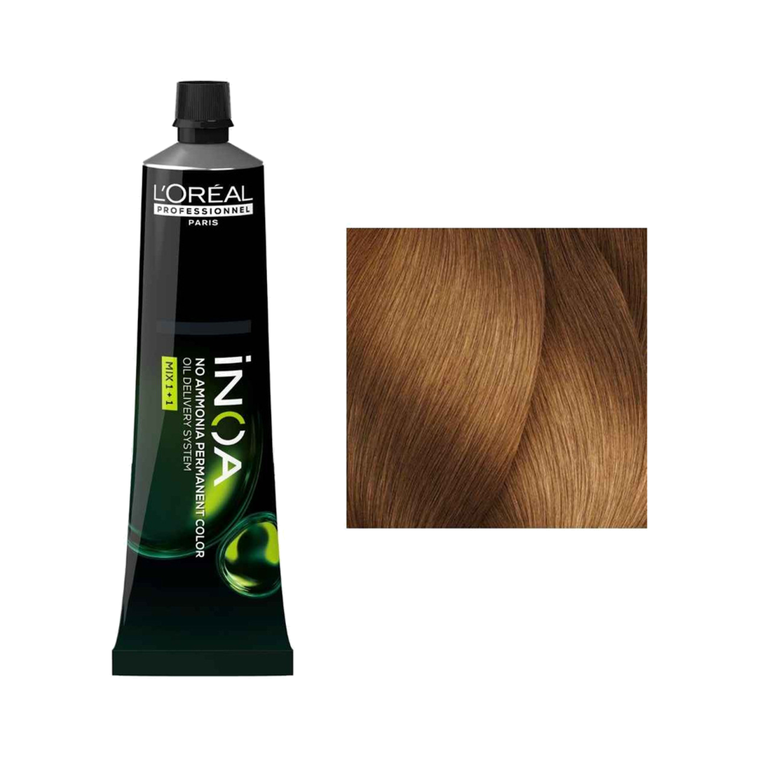 L´Oréal Professionnel iNOA 8.34 Louro Claro Dourado Acobreado Coloração Permanente Sem Amoníaco 60 g