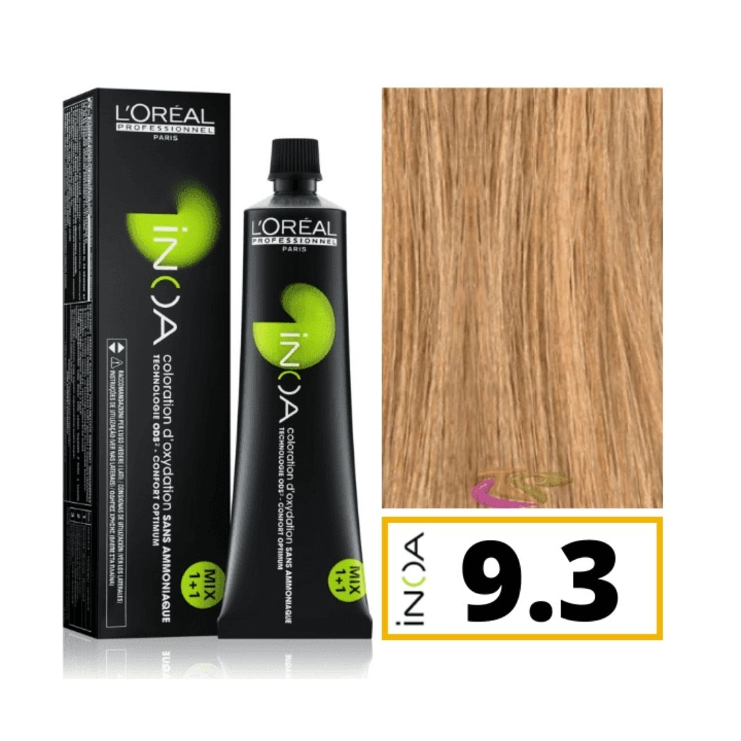 L´Oréal Professionnel iNOA 9.3 Louro Muito Claro Dourado (Fundamental) Coloração Permanente Sem Amoníaco 60 g