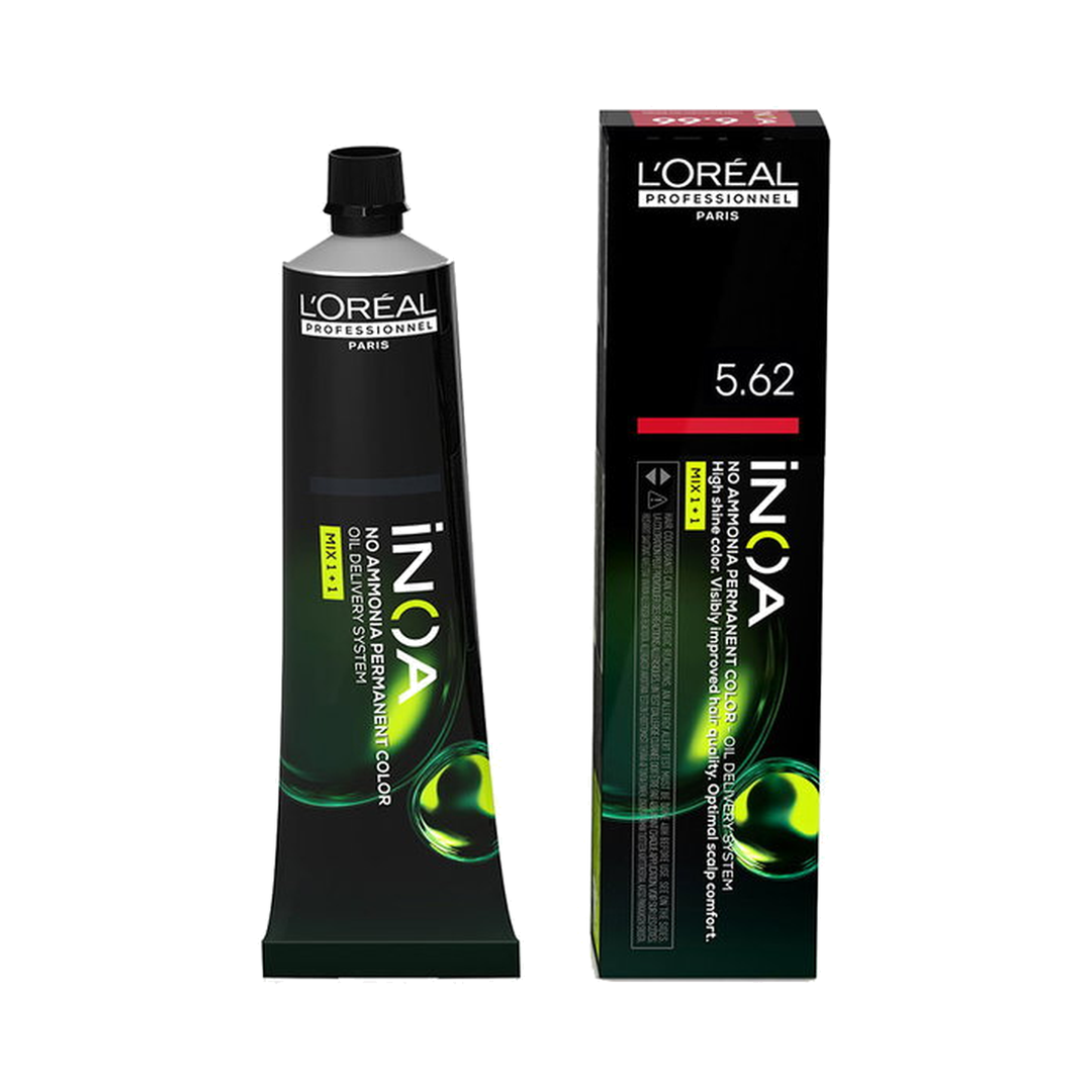 L´Oréal Professionnel iNOA Carmilane C5.62 Castanho Claro Vermelho Irisado Coloração Permanente Sem Amoníaco 60 g