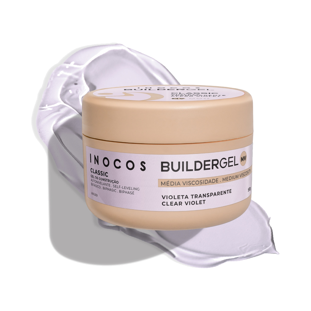 INOCOS Builder Gel Classic Violeta Transparente Média Viscosidade 50 g