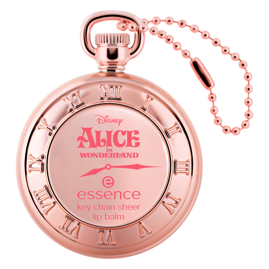 Essence x Disney Alice in Wonderland Bálsamo de Lábios com Porta-Chaves 01 Late But Cute 1,35 g