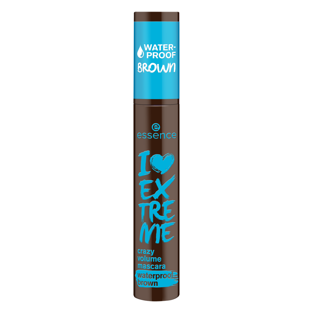 Essence I Love Extreme Crazy Volume Máscara de Pestanas à Prova de Água Castanha Cozy Brown 12 ml