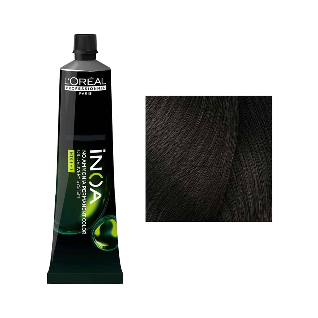 L´Oréal Professionnel iNOA 5.1 Castanho Claro Cinza Coloração Permanente Sem Amoníaco 60 g