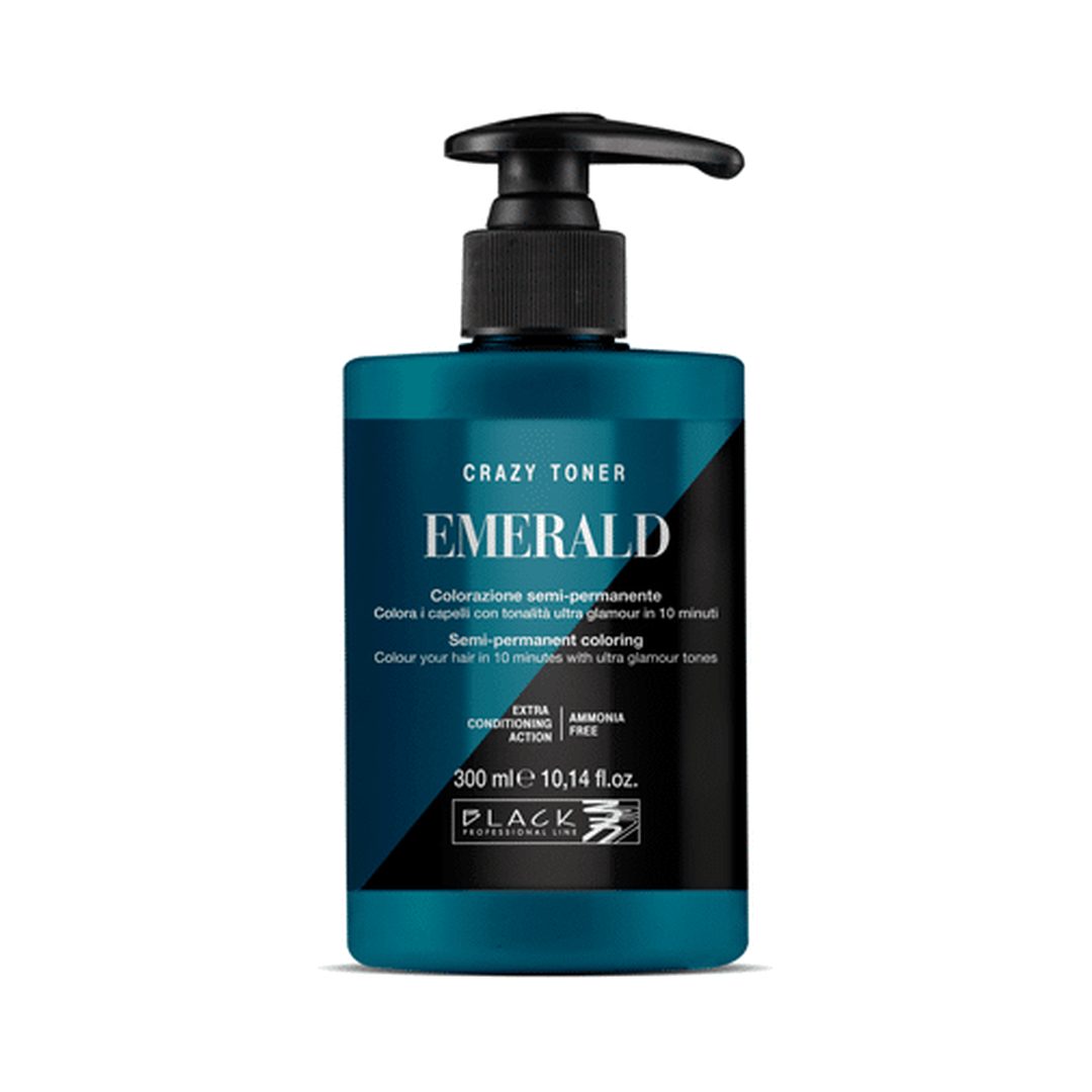 BLACK Crazy Toner Coloração Semipermanente Emerald 300 ml