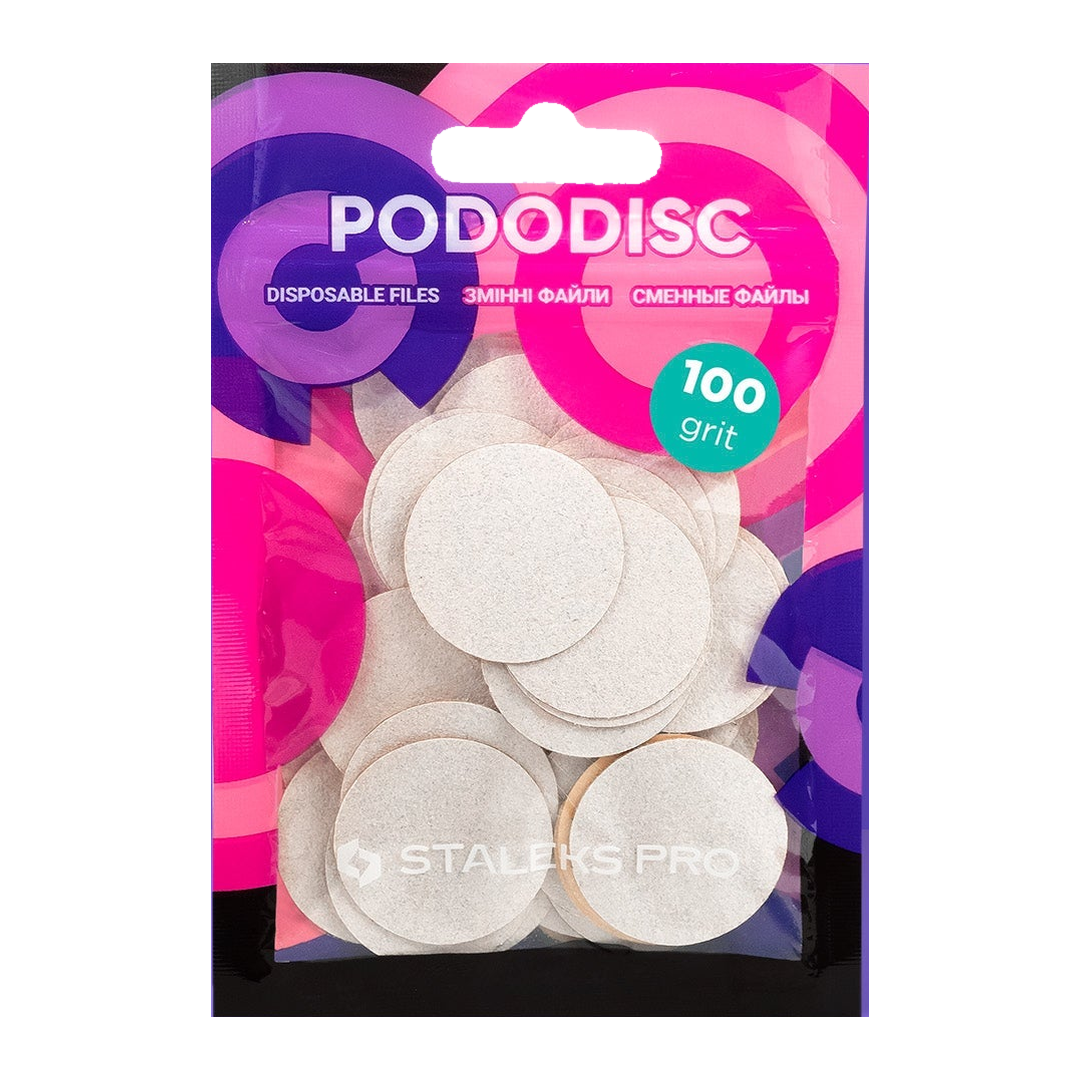 Staleks Expert 25 Pododisc L Limas Adesivas para Disco de Pedicure 100 grit 25 mm (50 unidades)