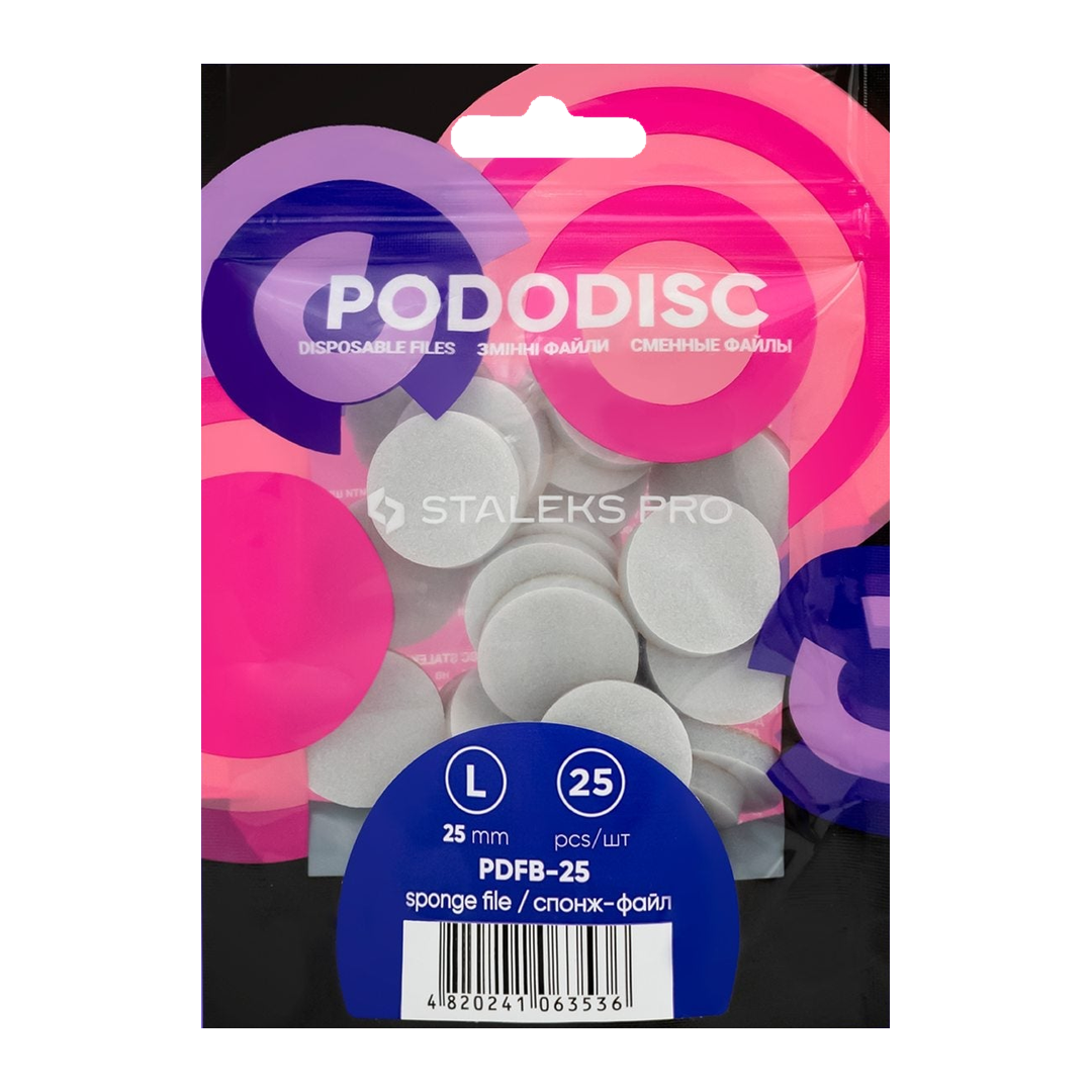 Staleks Expert 25 Pododisc L Esponjas Descartáveis para Disco de Pedicure 25 mm (25 unidades)