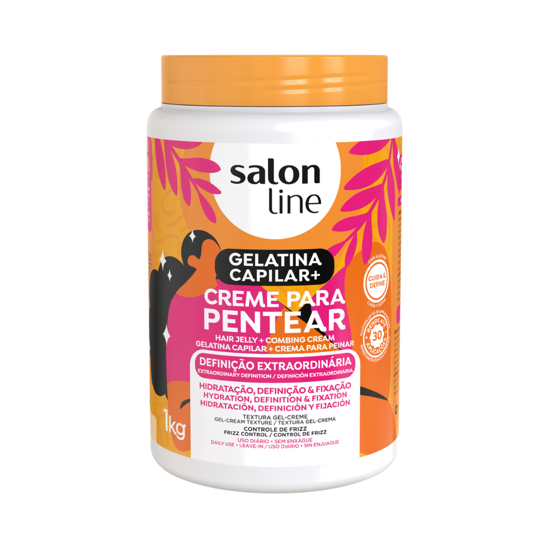 Salon Line Gelatina + Creme de Pentear Definição Extraordinária 1 kg