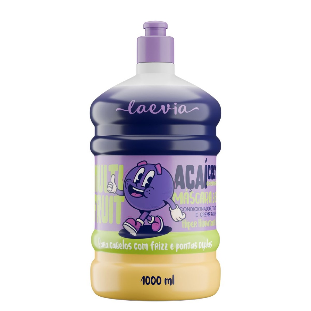 Laevia Multi Fruit Máscara 3 em 1 Açaí Cream 1000 ml